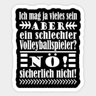 Volleyball Team Geschenk Netz Sport Spruch Sticker